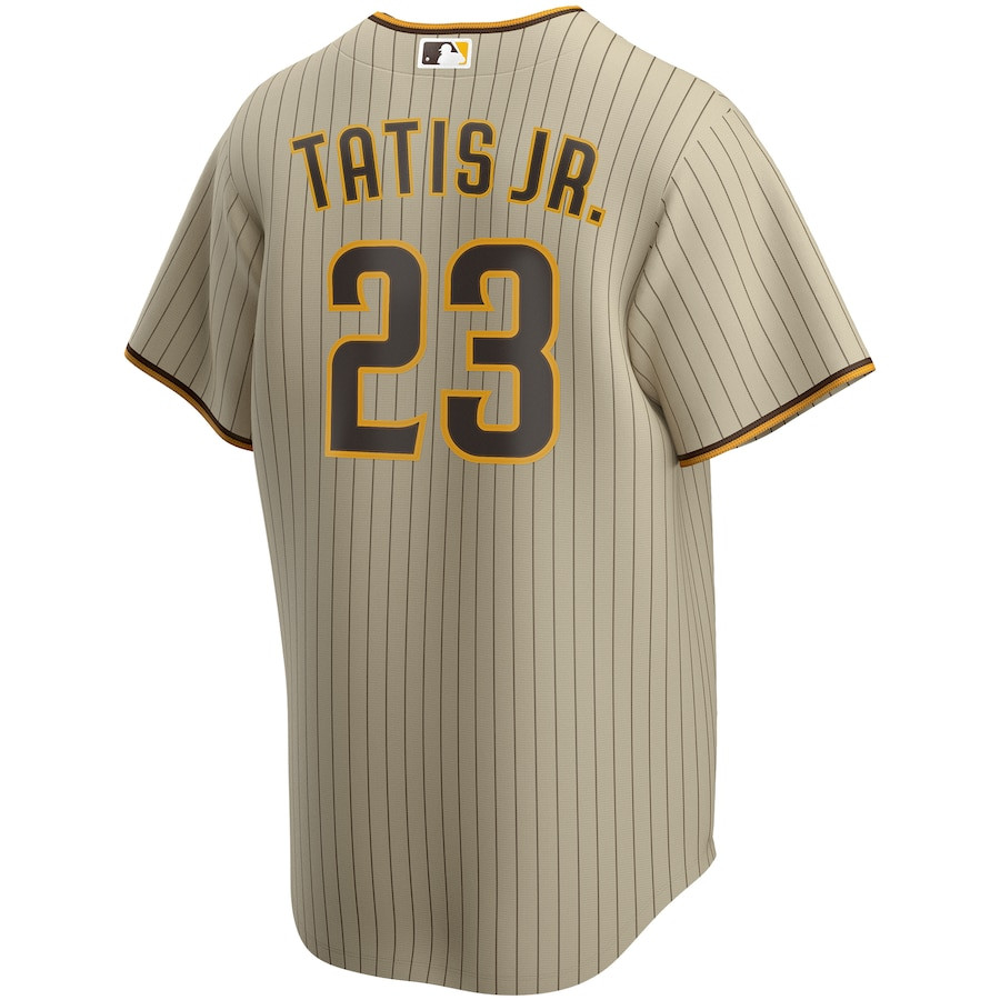 Fernando Tatis Jr. 23 San Diego Padres Alternate Tan MLB Jersey Men's