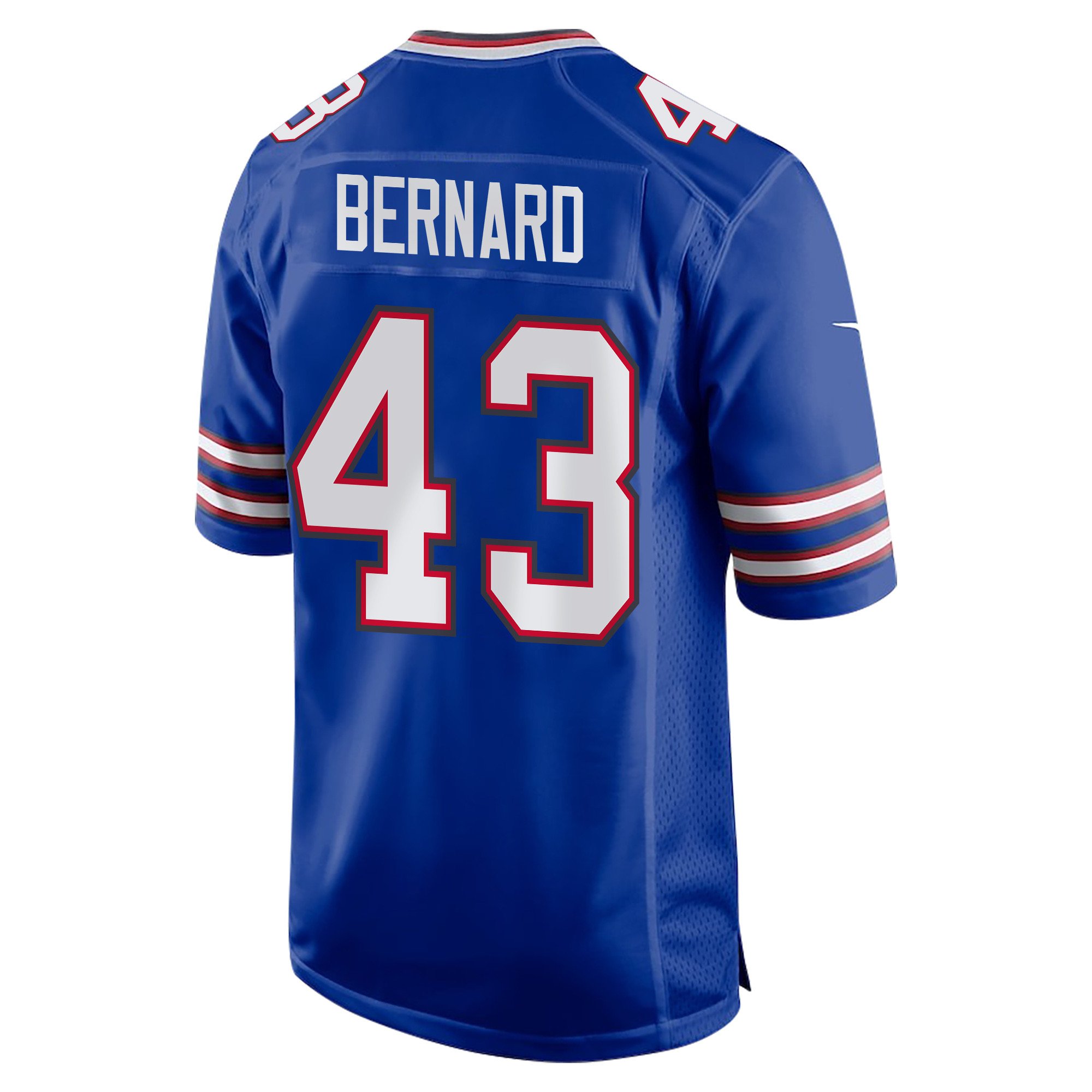 Terrel Bernard 43 Buffalo Bills Super Bowl LIX Champions Patch New Orleans Where Passion Ignites' EMBROIDERED Game Royal NFL Jersey Men's