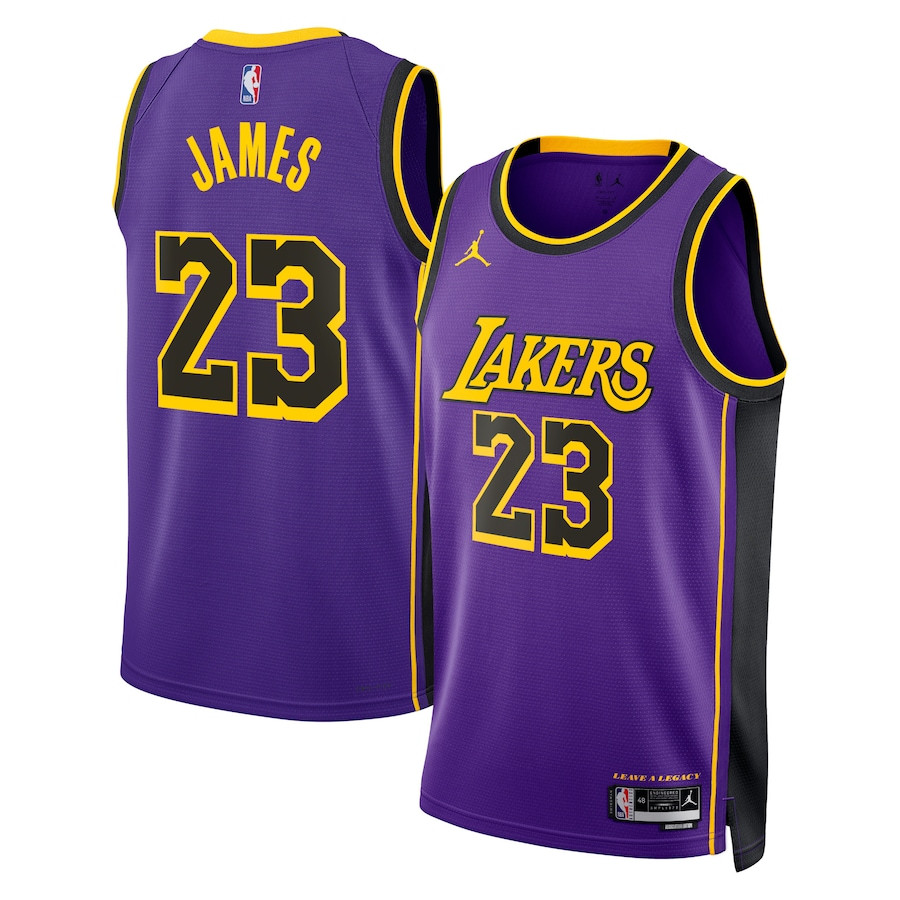 Lebron James 23 Los Angeles Lakers Unisex Swingman Statement Edition Purple NBA Jersey Unisex