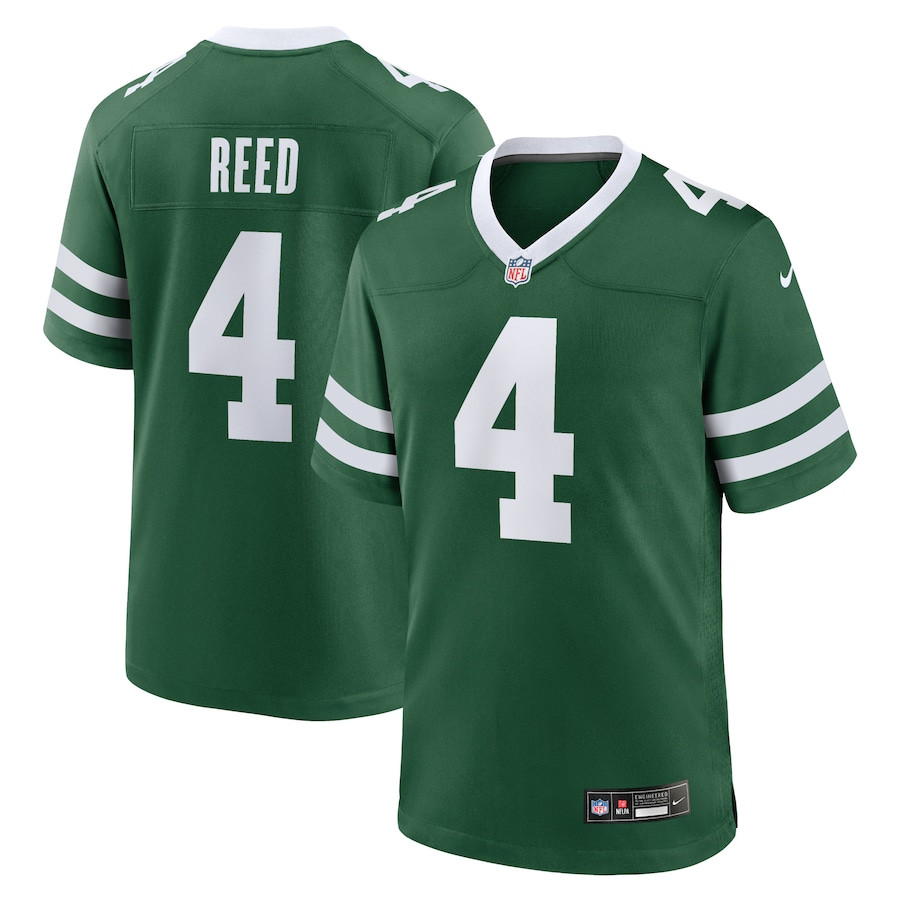 D.J. Reed 4 New York Jets Game Legacy Green NFL Jersey Men's