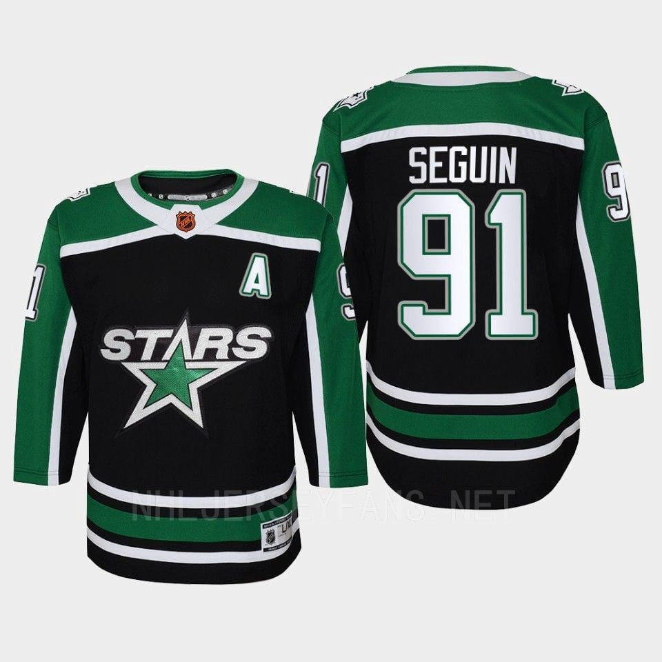 Tyler Seguin 91 Dallas Stars 2022 Special Edition 2.0 Retro Black NHL Jersey Youth