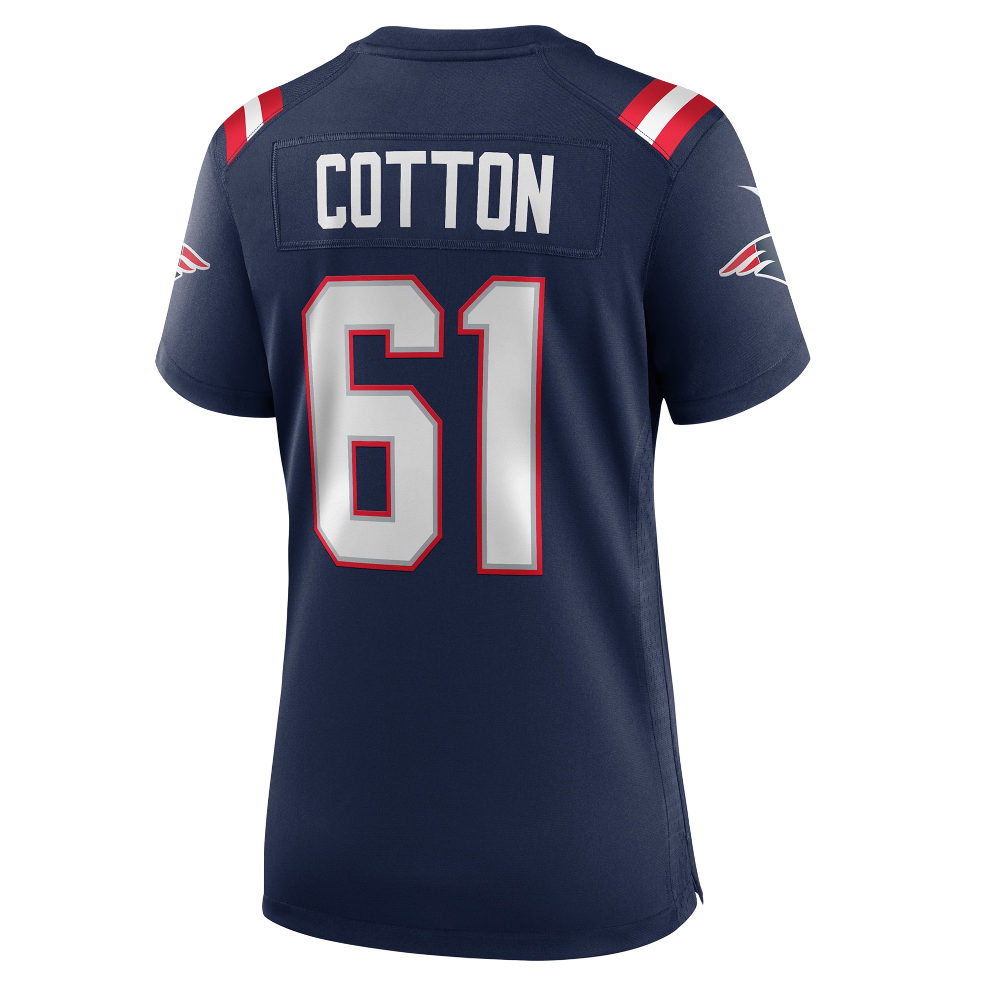 New England Patriots Lester Cotton Sr. Navy Team Game NFL Jersey Women's