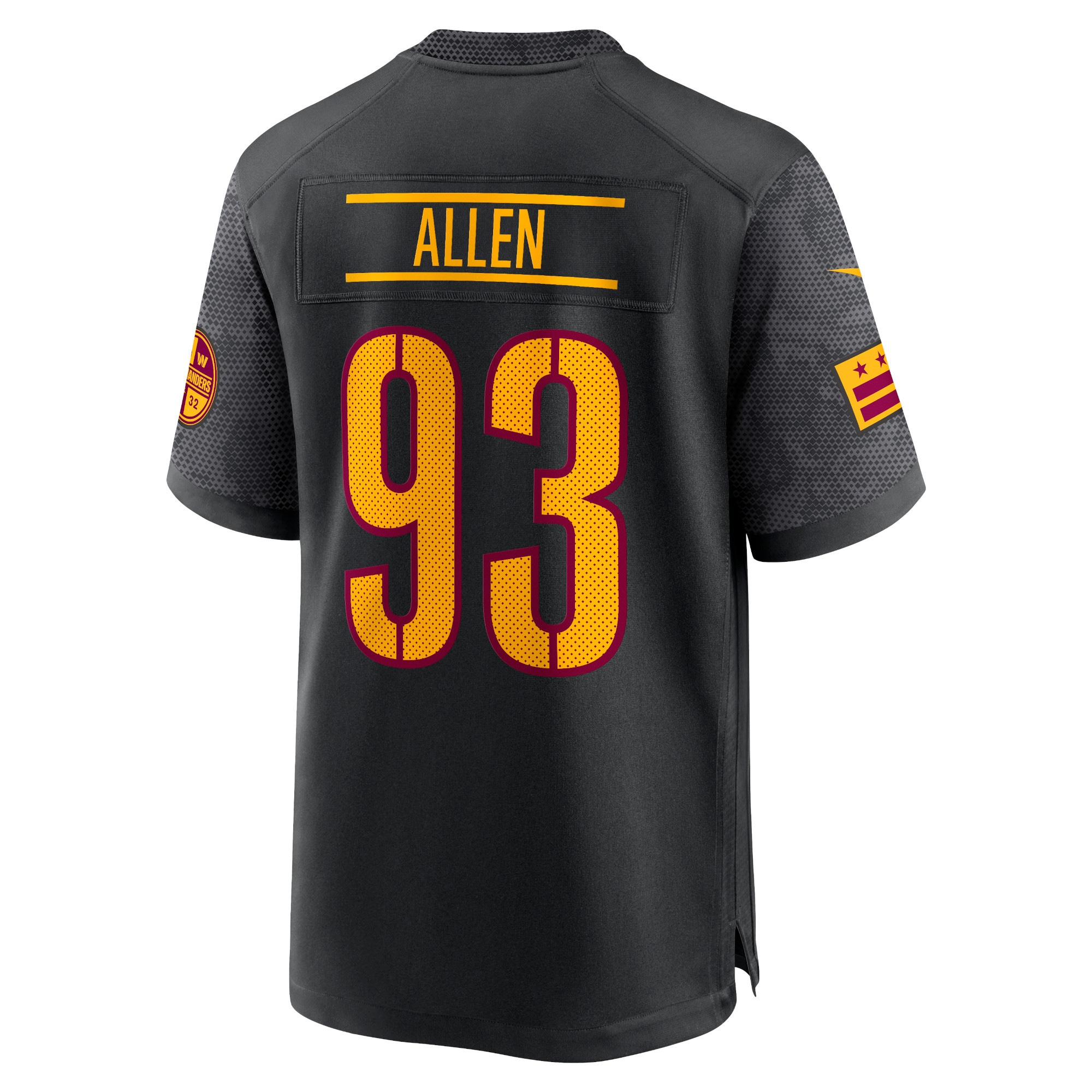 Washington Commanders Jonathan Allen Black Game NFL Jersey Youth