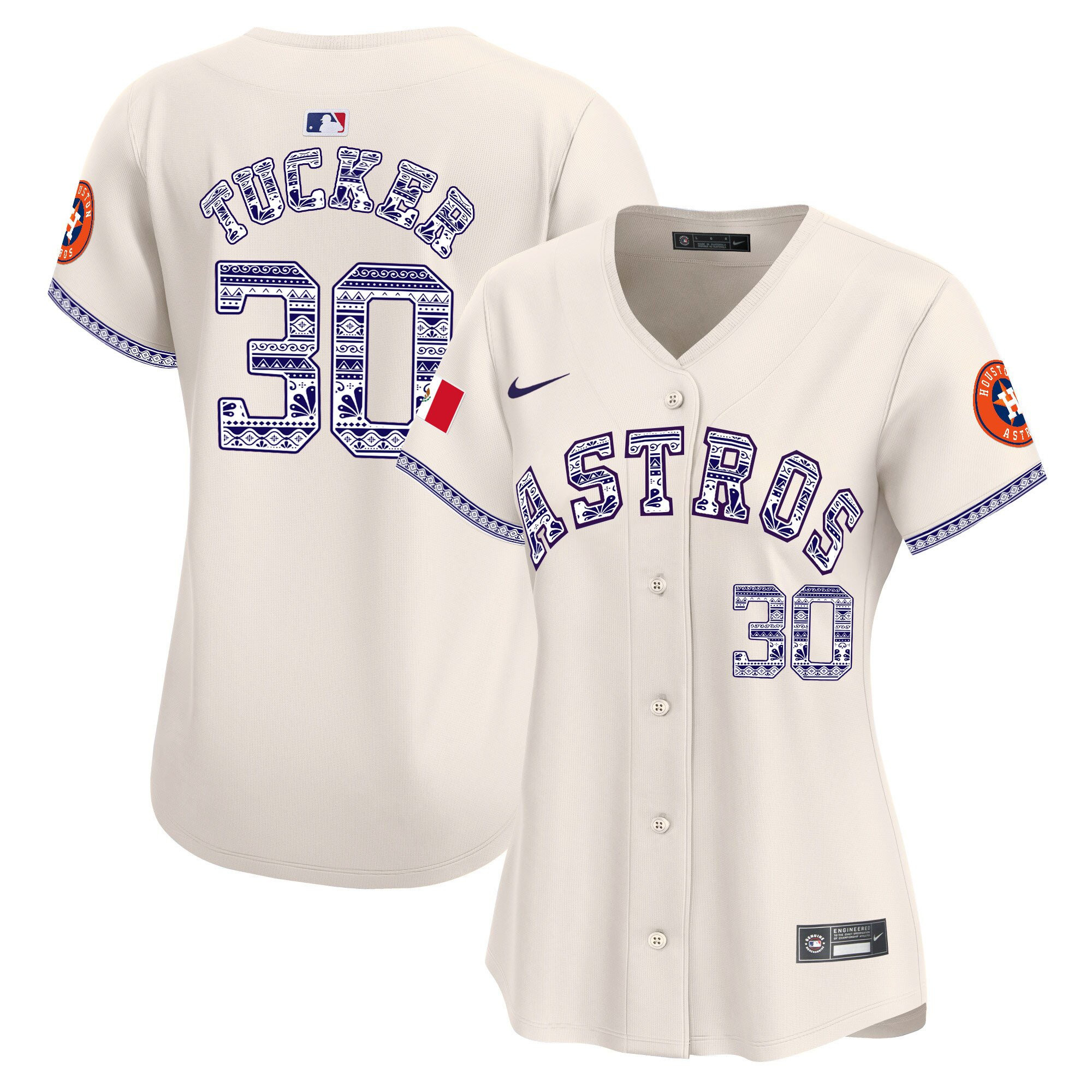 Kyle Tucker 30 Houston Astros Mexico Cream MLB Jersey Women's