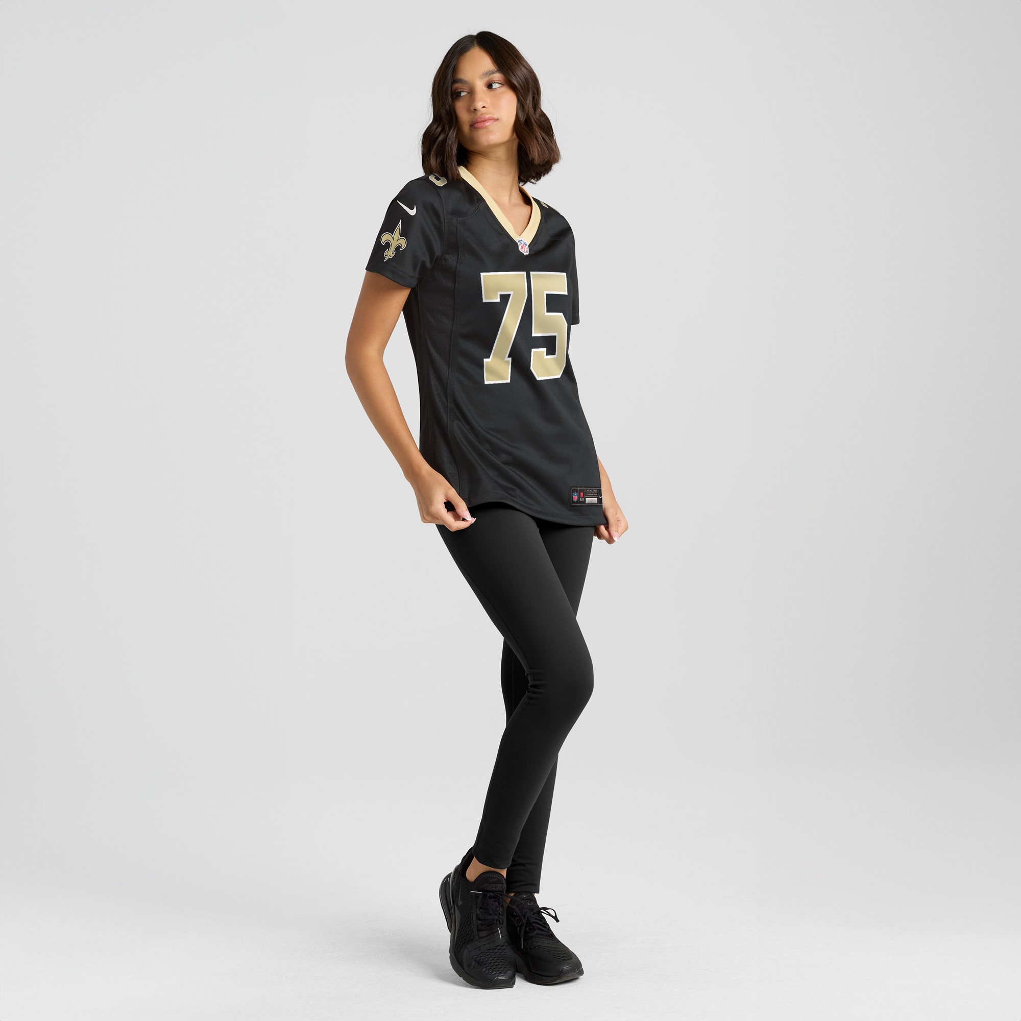 New Orleans Saints Taliese Fuaga Black Game NFL Jersey Women's