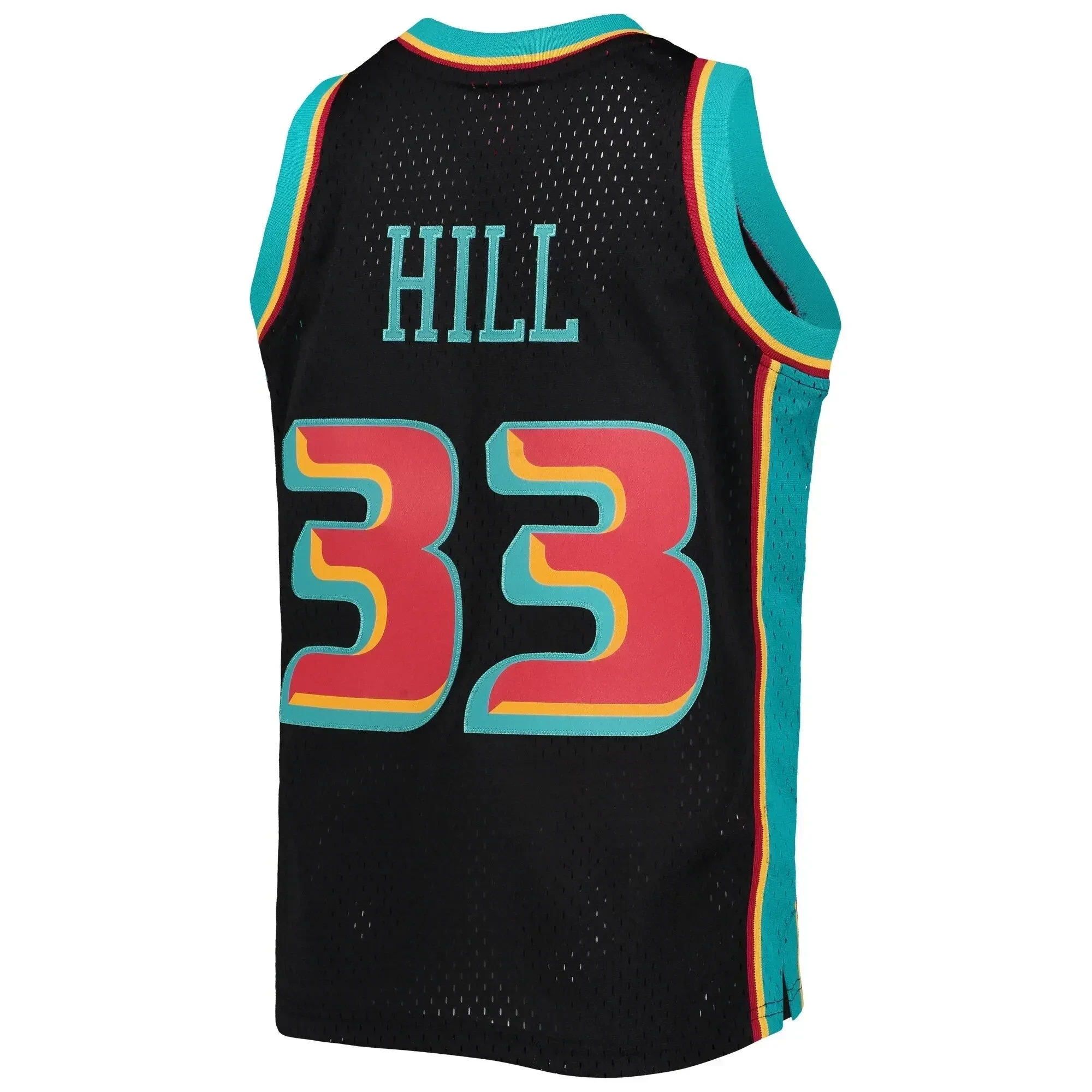 Grant Hill Detroit Pistons Mitchell&Nes 1998-99 Hardwood Classics Reload Black NBA Jersey Youth