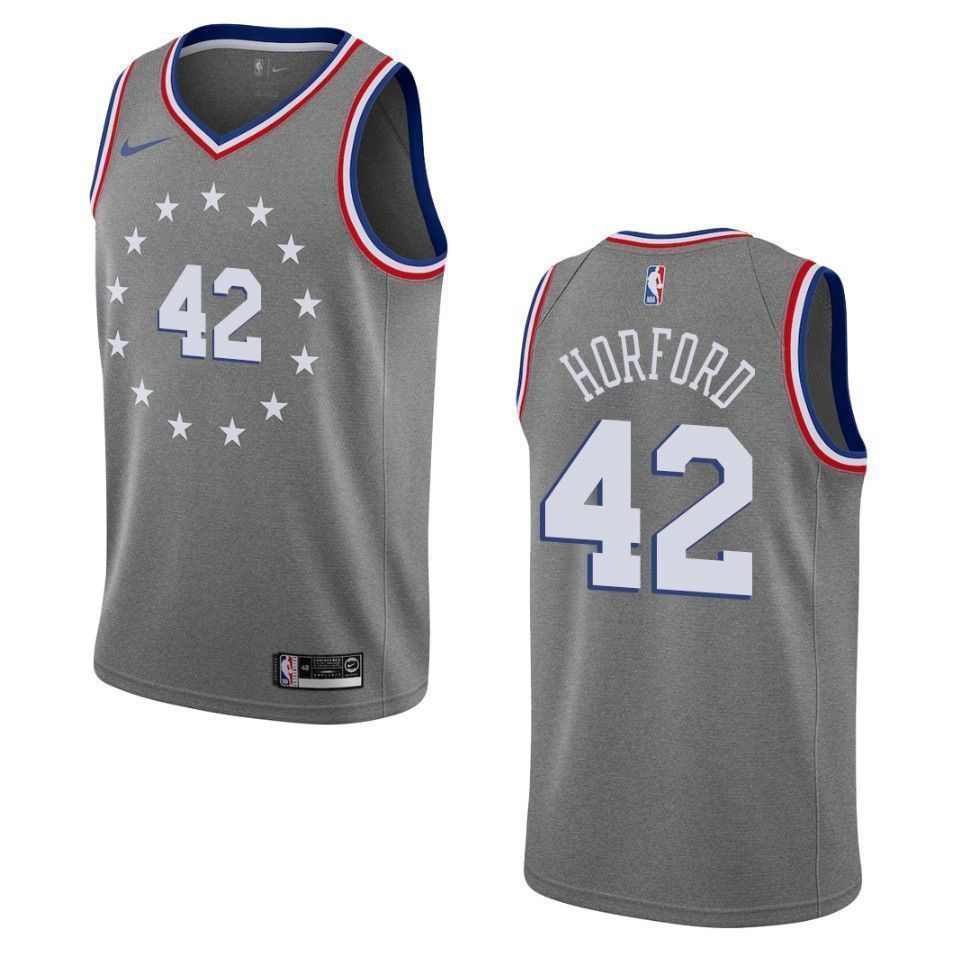 Philadelphia 76ers 42 Al Horford City Swingman Gray NBA Jersey Men's