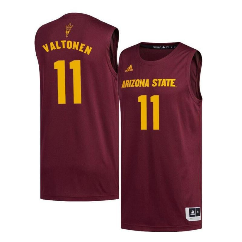 11 Elias Valtonen Maroon Arizona State Sun Devils NCAA Jersey Men's
