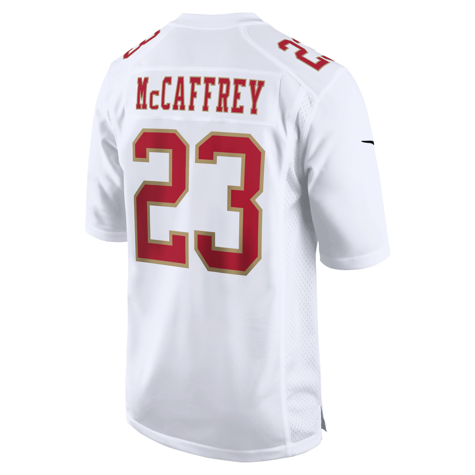 San Francisco 49ers Christian McCaffrey Tundra White Fashion Game NFL Jersey Men's