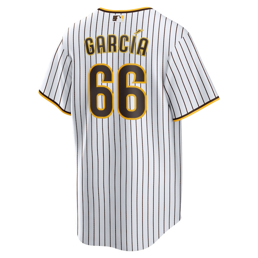 Luis Garc?a 66 San Diego Padres Home White MLB Jersey Men's