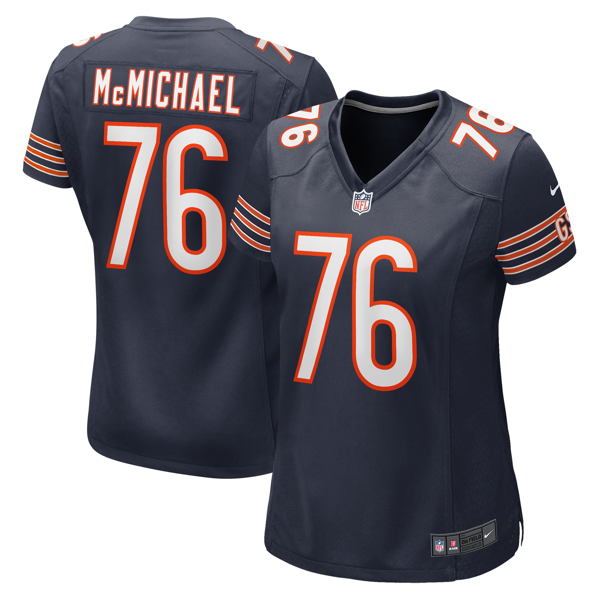 Chicago Bears Steve McMichael Navy Retired Player Game NFL Jersey Women's