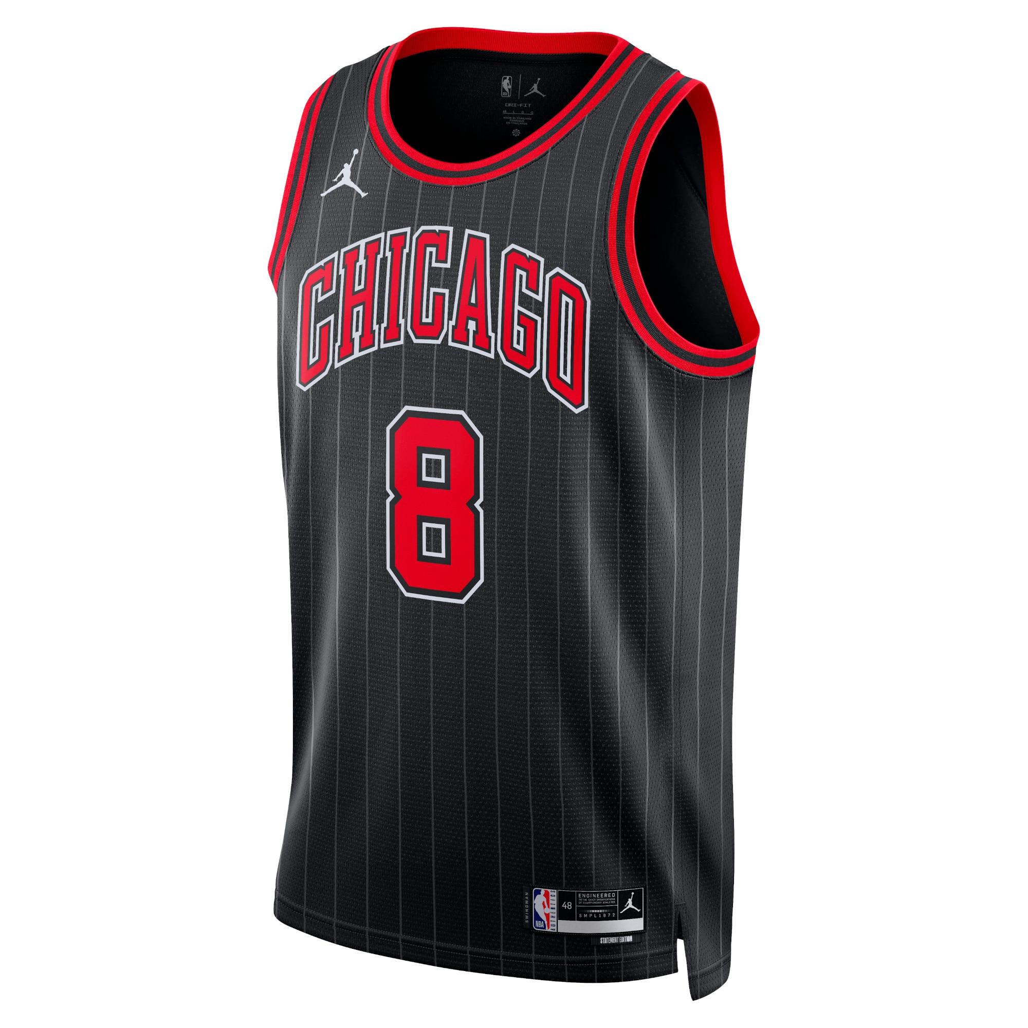 Chicago Bulls Jordan Statement Edition Swingman Black Zach LaVin Unisex NBA Jersey Unisex