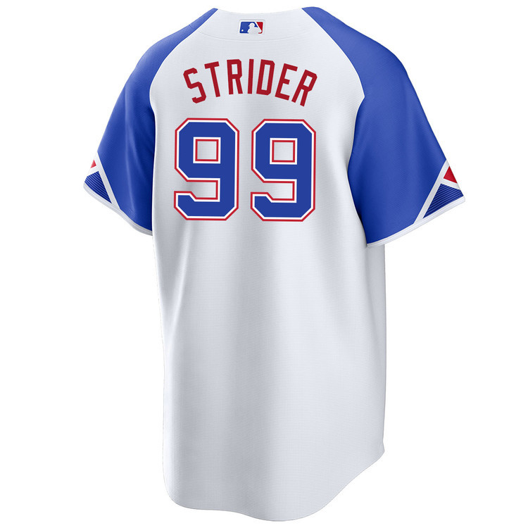 Spencer Strider 99 Atlanta Braves City Connect White MLB Jersey Men's