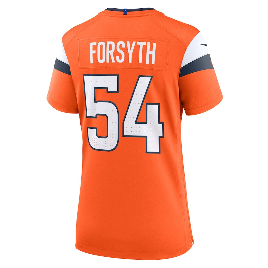 Alex Forsyth 54 Denver Broncos Team Game Orange NFL Jersey Women's