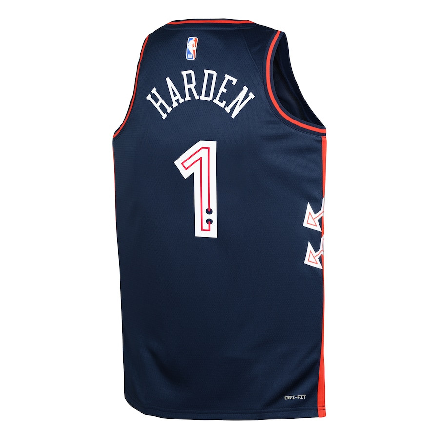 James Harden 1 Philadelphia 76ers 2023/24 City Edition Swingma Navy NBA Jersey Youth