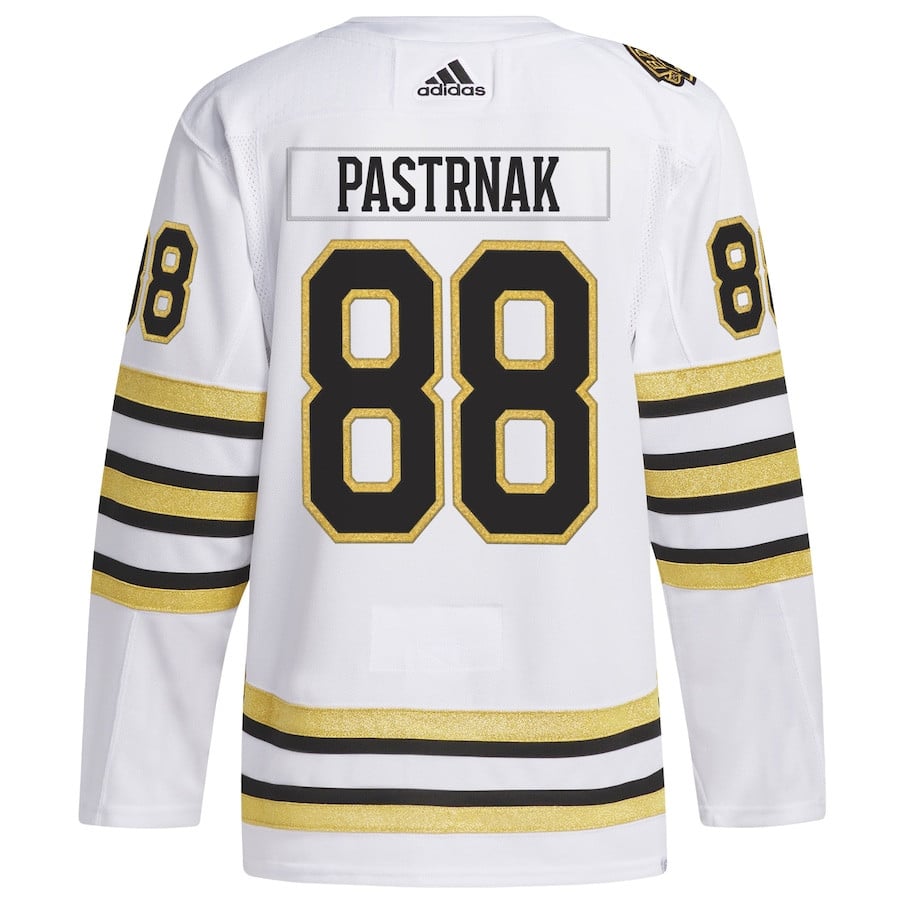 David Pastrnak 88 Boston Bruins Primegreen White NHL Jersey Men's