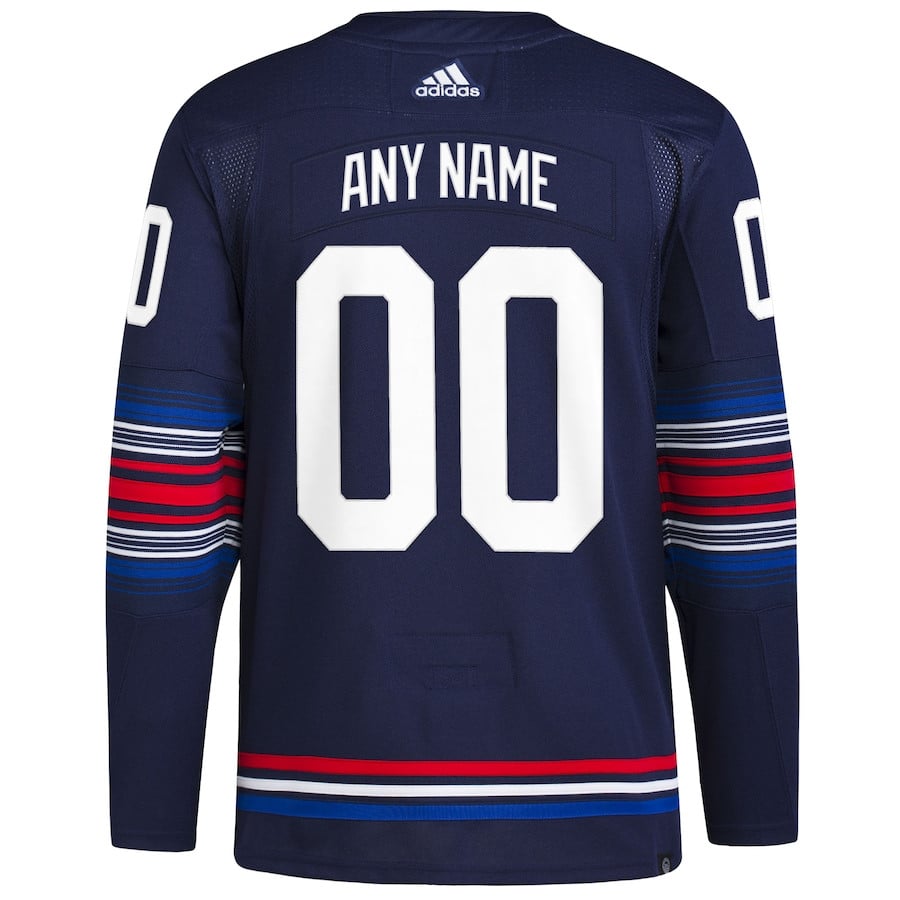New York Rangers Alternate Primegreen Custom Navy NHL Jersey Men's