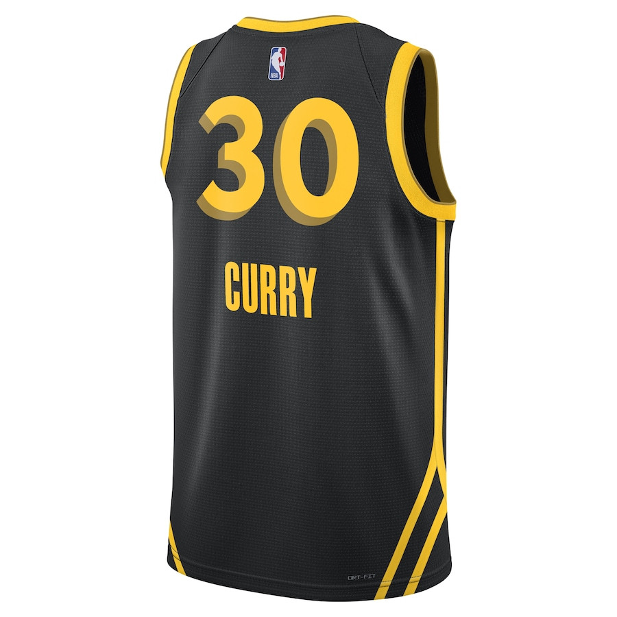 Stephen Curry 30 Golden State Warriors 2023/24 Swingman City Editio Unisex Black NBA Jersey Unisex
