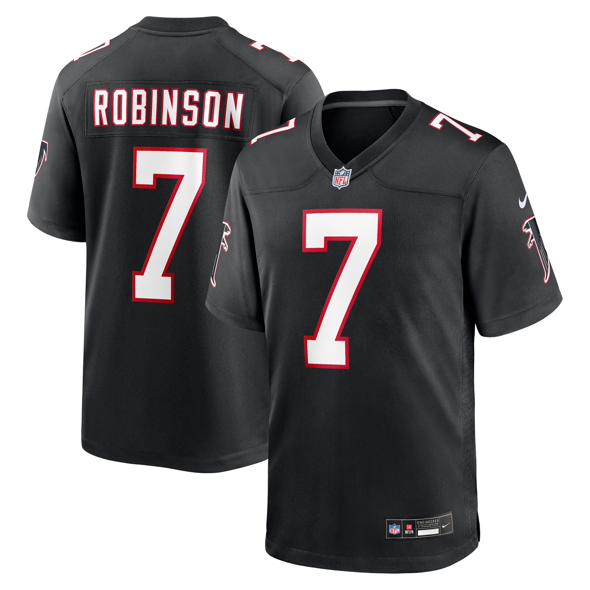 Atlanta Falcons Bijan Robinson Black Throwback Game NFL Jersey Men's