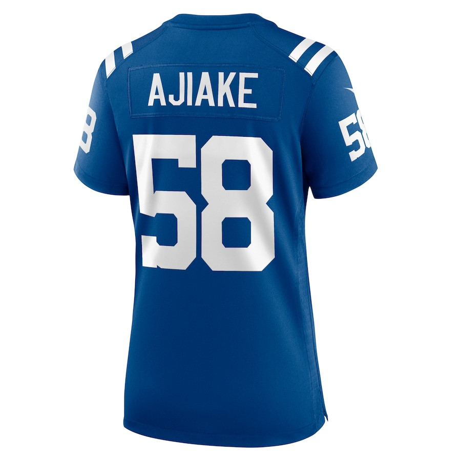 Austin Ajiake 58 Indianapolis Colts Game Royal NFL Jersey Women's