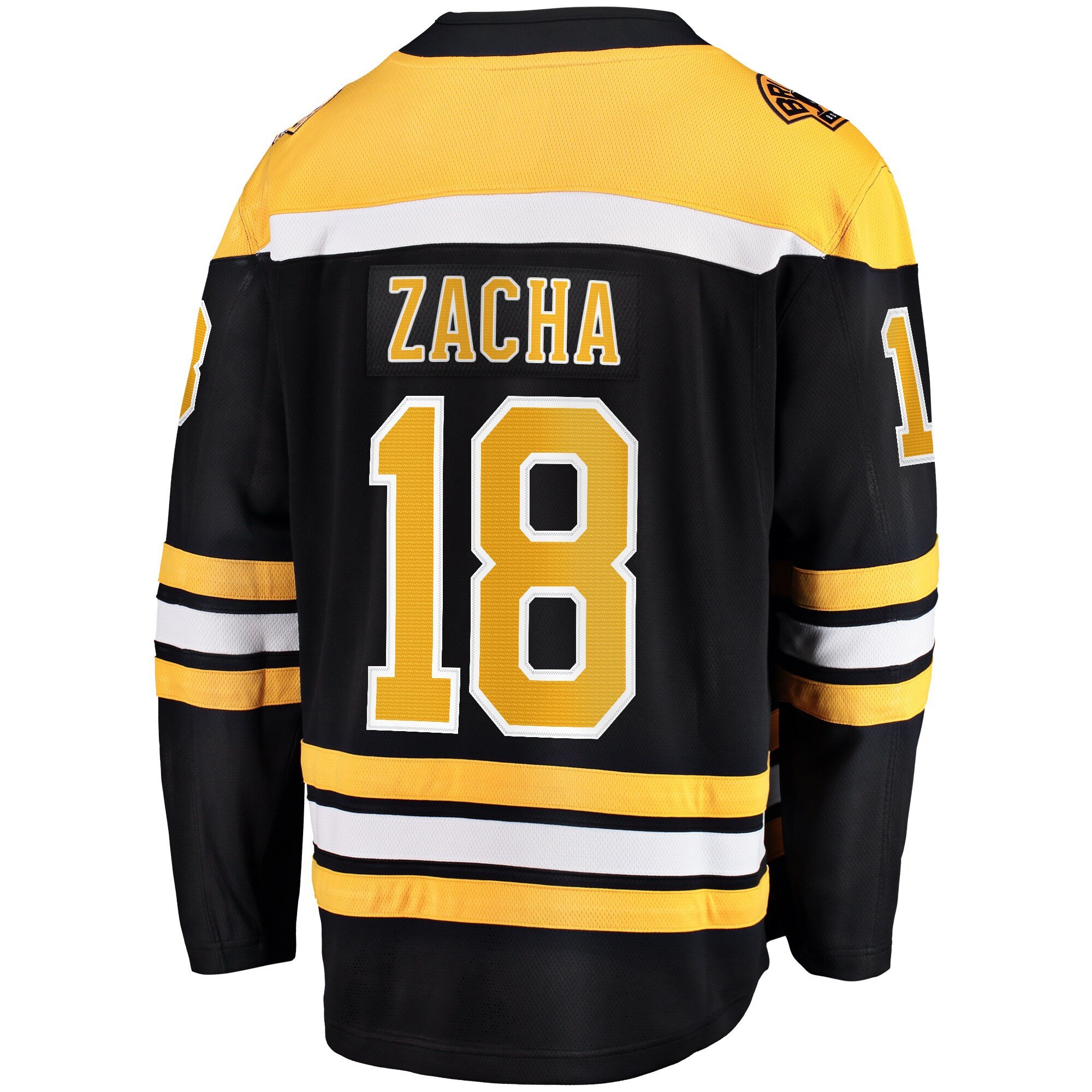 Pavel Zacha 18 Boston Bruins Breakaway Home Black NHL Jersey Men's