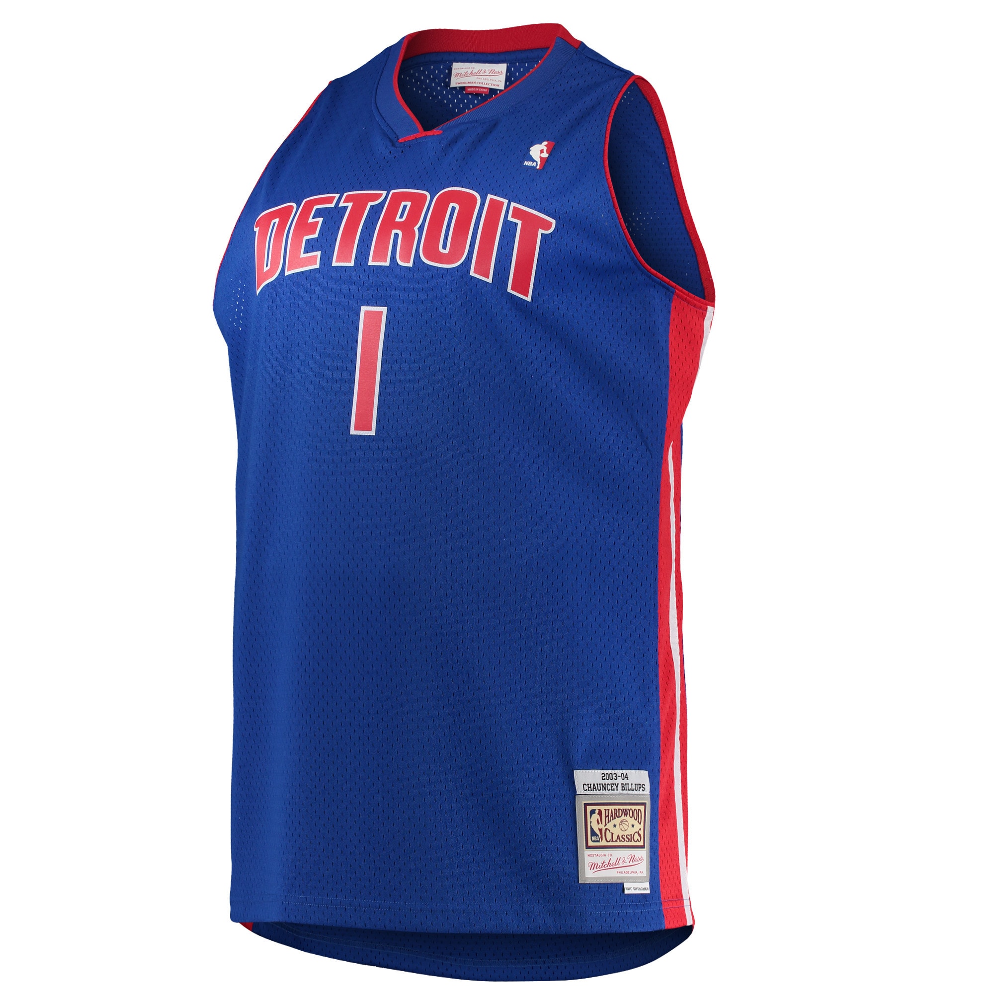 Mitchell Ness Chauncey Billups Blue Detroit Pistons 2003/04 Big Tall Hardwood Classics Swingman NBA Jersey Men's