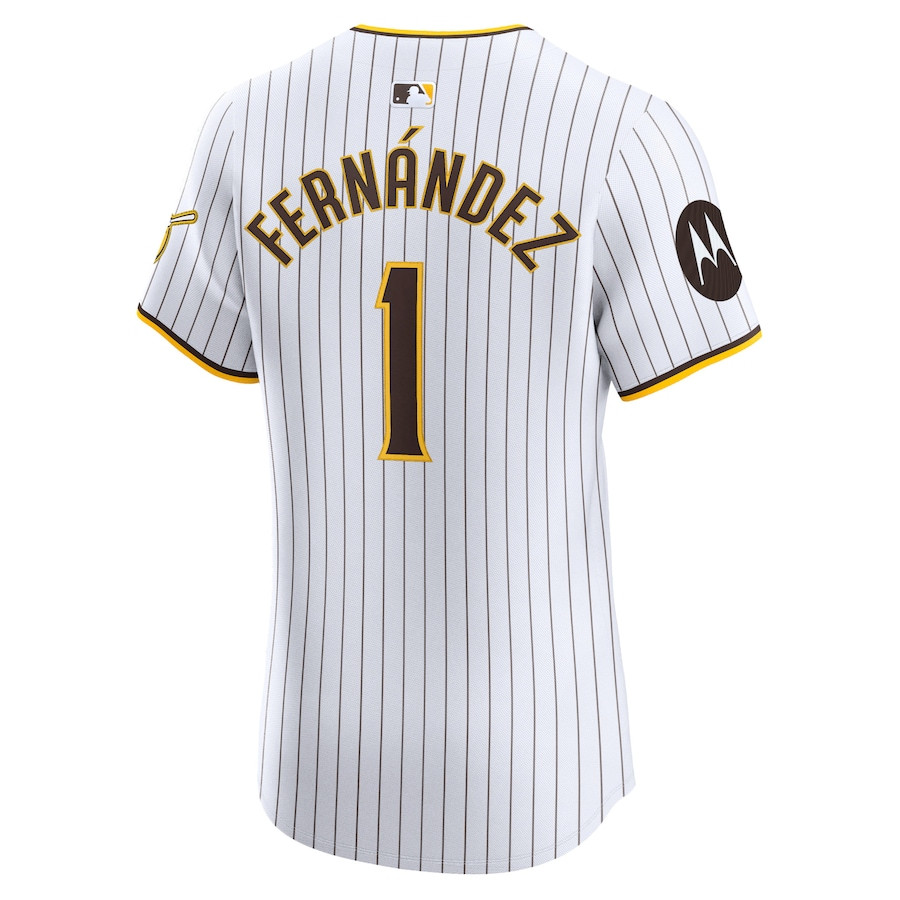 Tony Fern?ndez 1 San Diego Padres Home Elite White MLB Jersey Men's