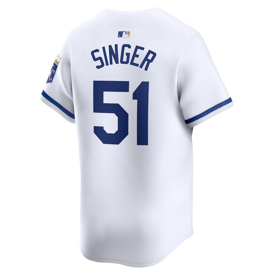 Brady Singer 51 Kansas City Royals Home Limited Player White MLB Jersey Men's