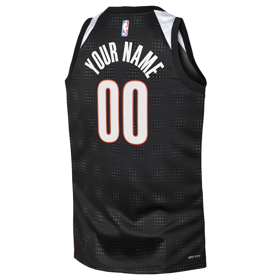 Portland Trail Blazers 2024/25 Swingman Custom City Edition Black NBA Jersey Youth