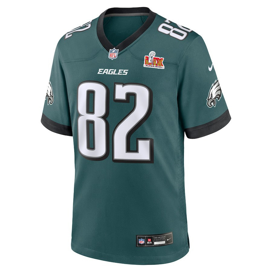 Ainias Smith #82 Philadelphia Eagles Super Bowl LIX Midnight Green NFL Jersey Youth