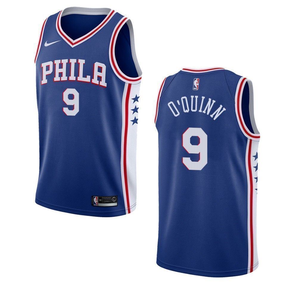Philadelphia 76ers 9 Kyle O'quinn Icon Swingman Blue NBA Jersey Men's
