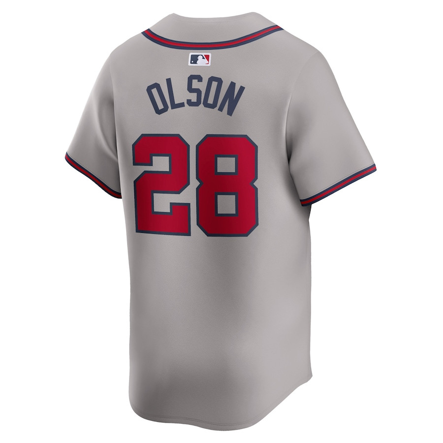 Matt Olson 28 Atlanta Braves Away Limited Player Gray MLB Jersey Men's