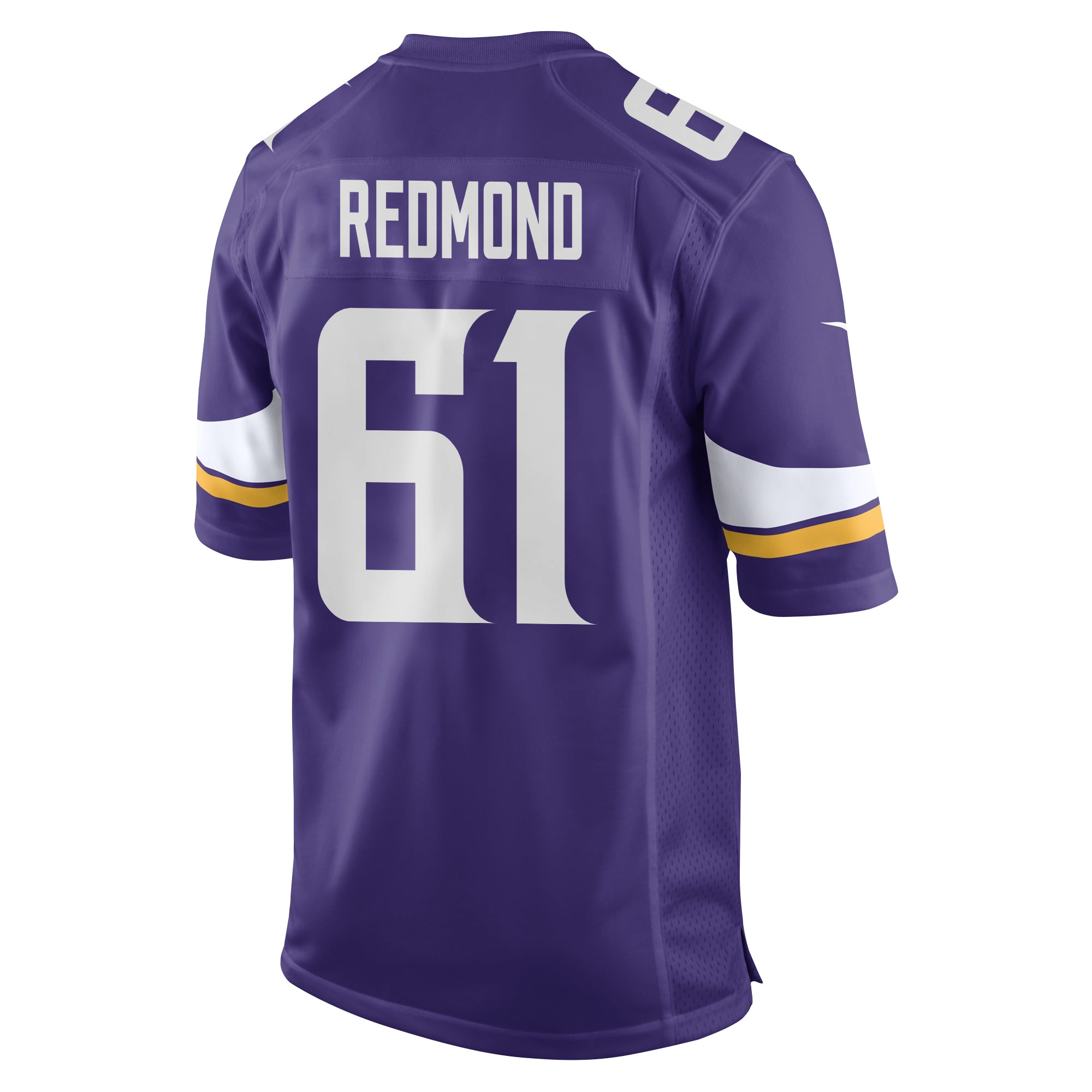 Jalen Redmond 61 Minnesota Vikings Super Bowl LIX New Orleans Patch Game Purple NFL Jersey Men's