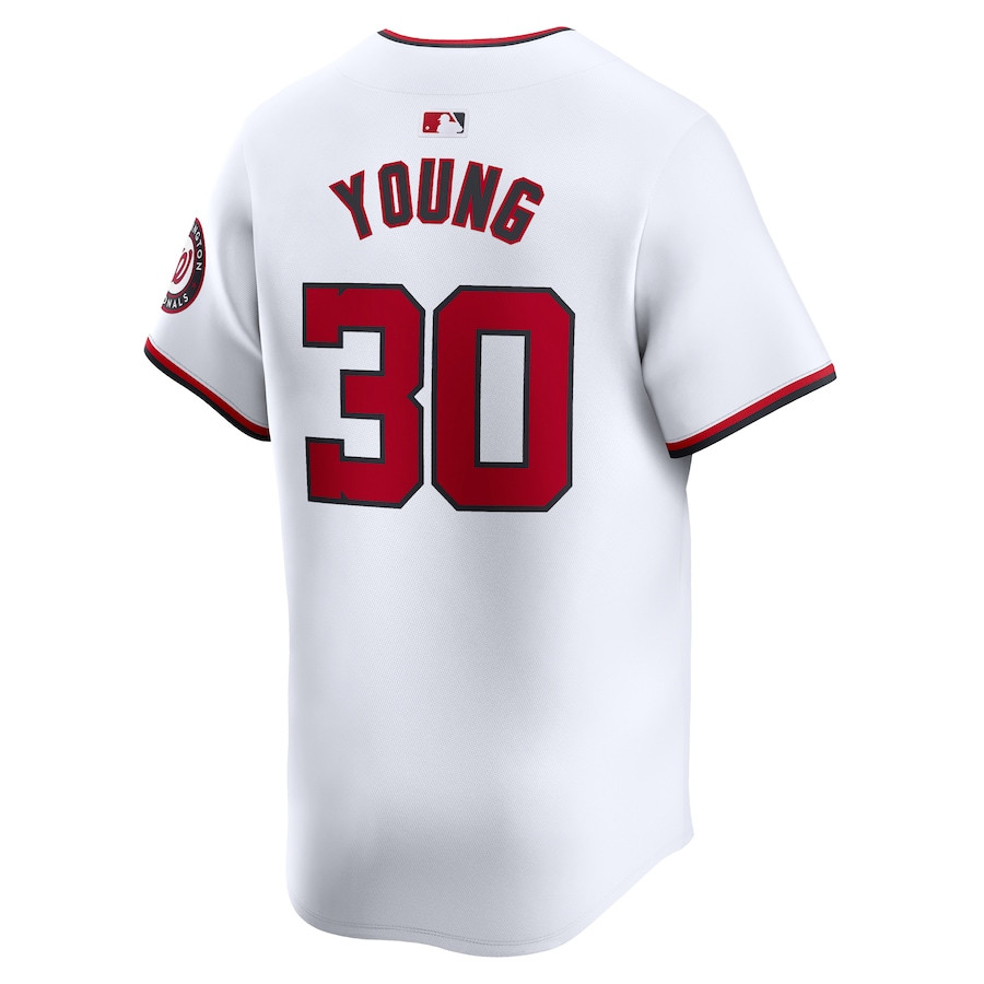 Jacob Young 30 Washington Nationals Home Limited Player White MLB Jersey Men's
