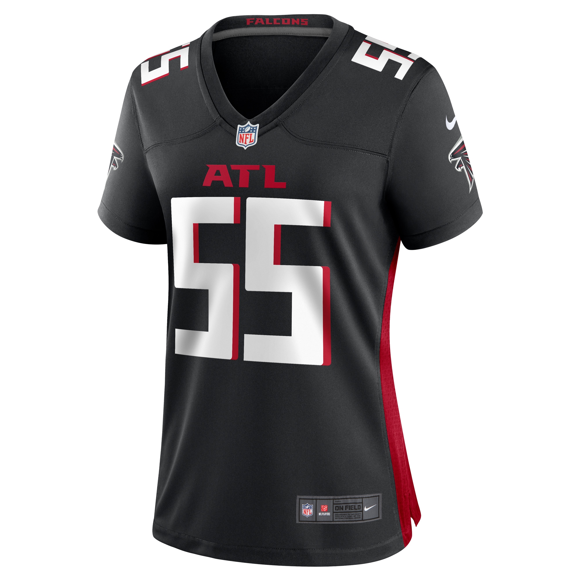 Atlanta Falcons Kaden Elliss Black Game Player NFL Jersey Women's