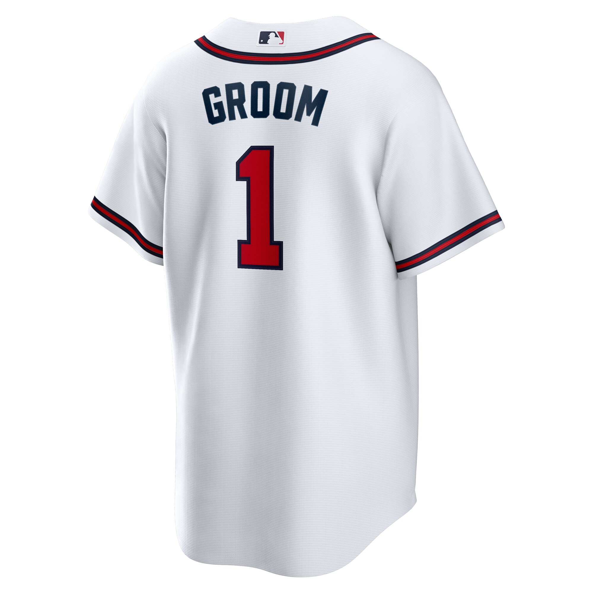 Atlanta Braves White #1 Groom Home MLB Jersey Men's