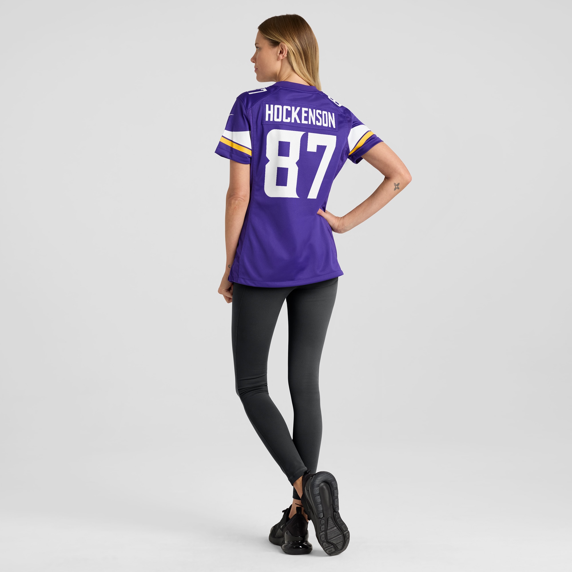 Minnesota Vikings T.J. Hockenson Purple Game Player NFL Jersey Women's