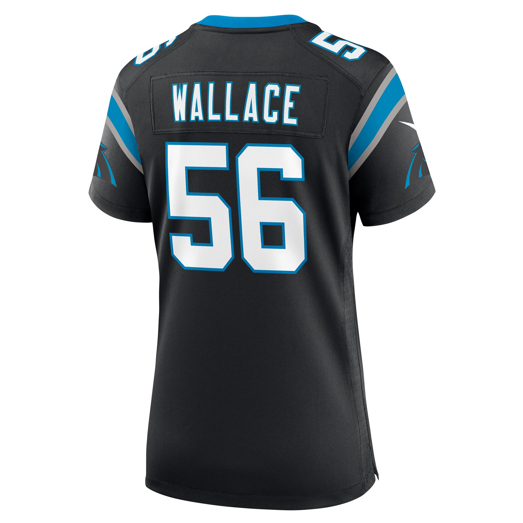 Carolina Panthers Trevin Wallace Black Game NFL Jersey Women's
