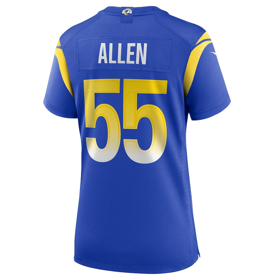 Brian Allen 55 Los Angeles Rams Game Royal NFL Jersey Women's