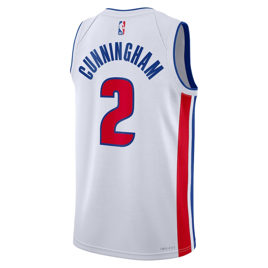 Cade Cunningham 2 Detroit Pistons Unisex Swingman Association Editio White NBA Jersey Unisex