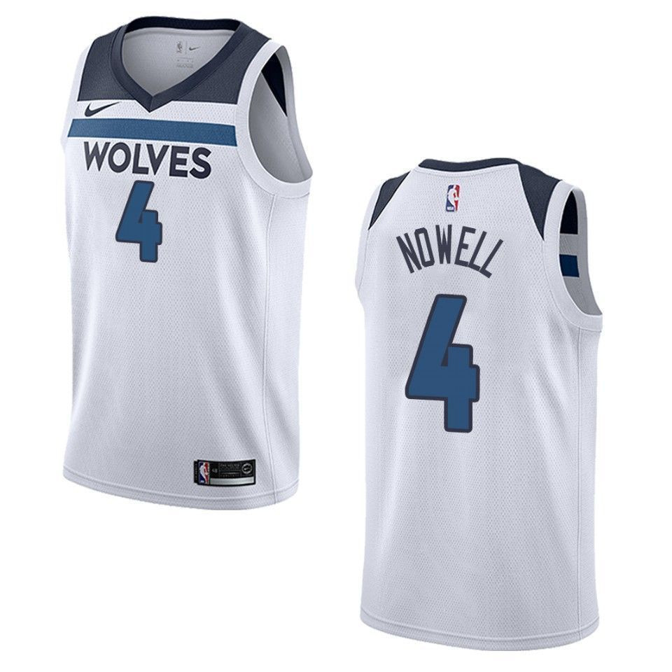 Minnesota Timberwolves 4 Jaylen Nowell Association Swingman White NBA Jersey Men's
