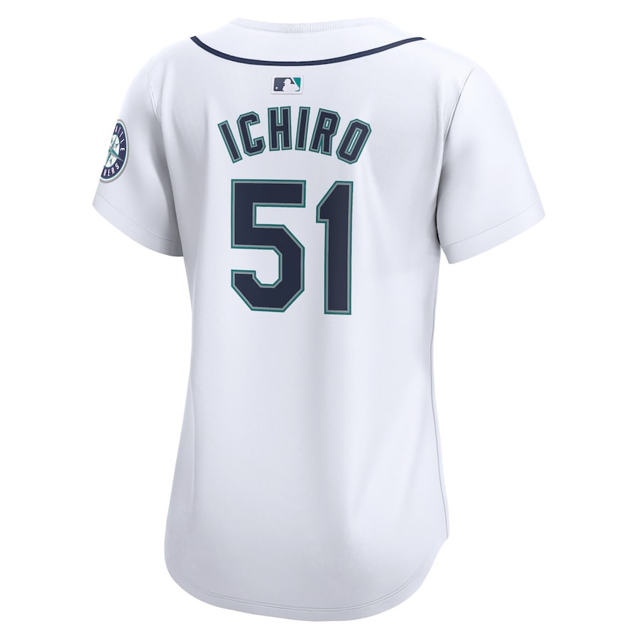 Ichiro Suzuki 51 Seattle Mariners Home Limited Player White MLB Jersey Women's