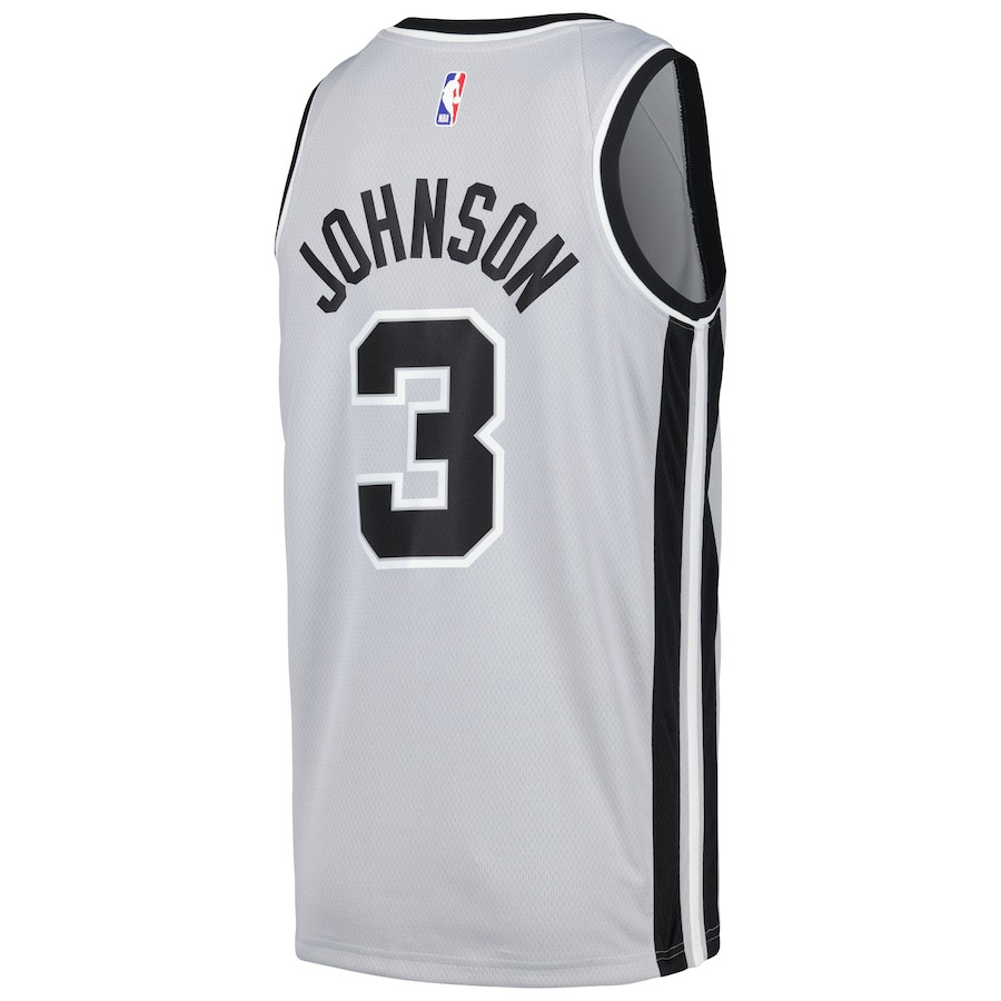 Keldon Johnson 3 San Antonio Spurs Swingman Statement Edition Silver NBA Jersey Men's