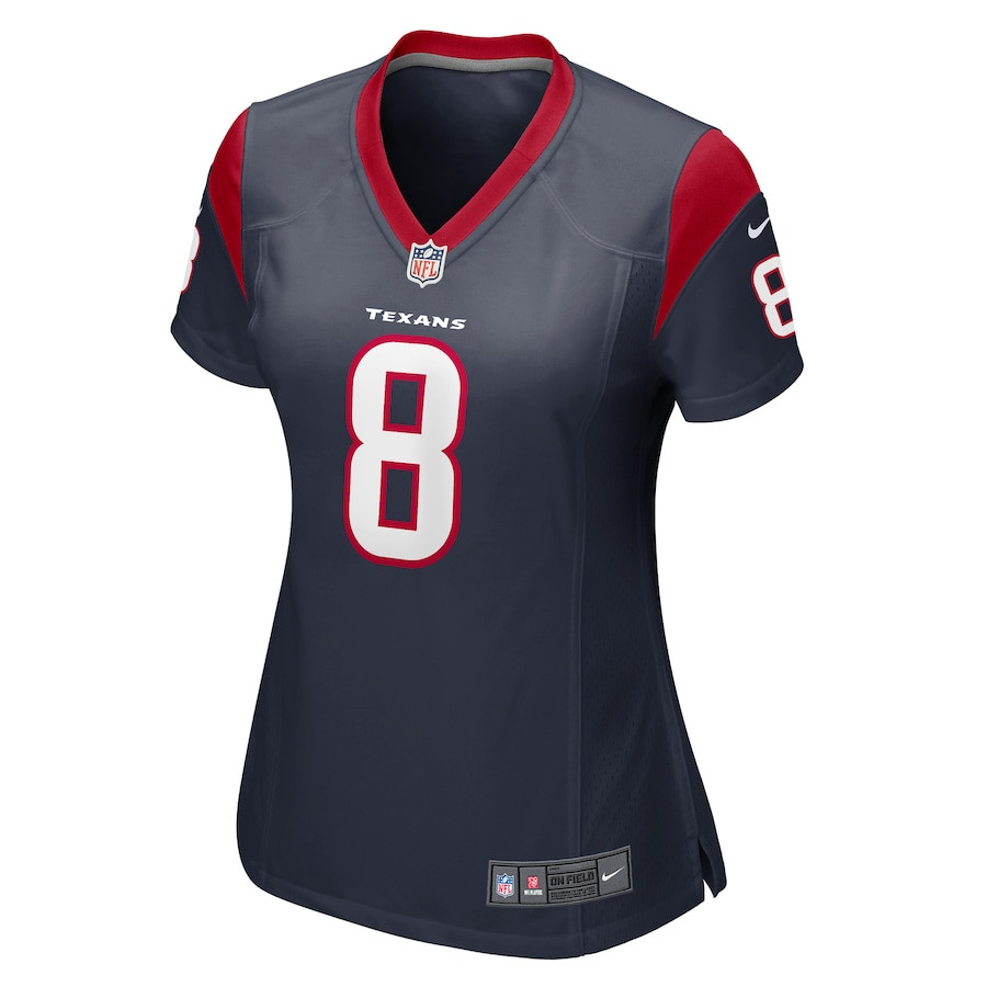 John Metchie III 8 Houston Texans Game Player Navy NFL Jersey Women's