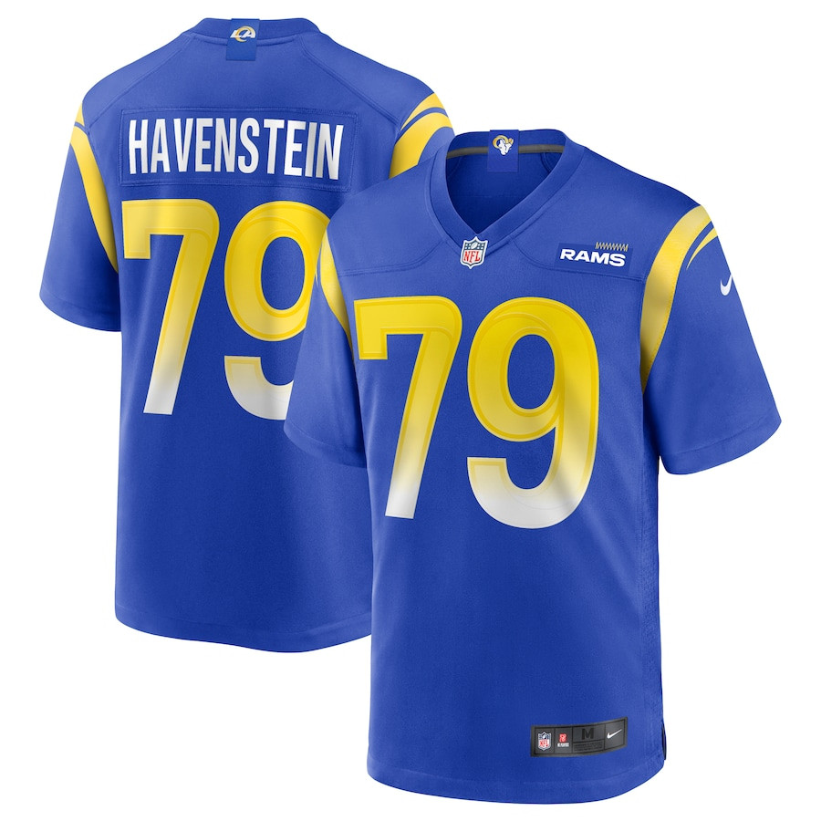 Rob Havenstein 79 Los Angeles Rams Game Royal NFL Jersey Men's