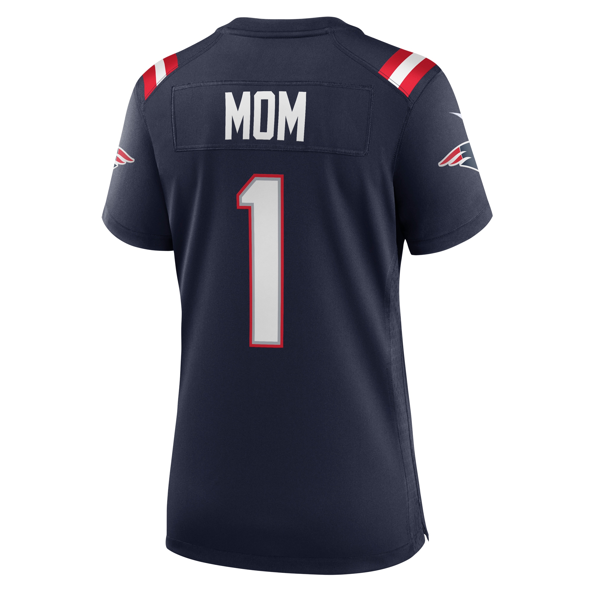 New England Patriots Number 1 Mom Navy Game NFL Jersey Women's
