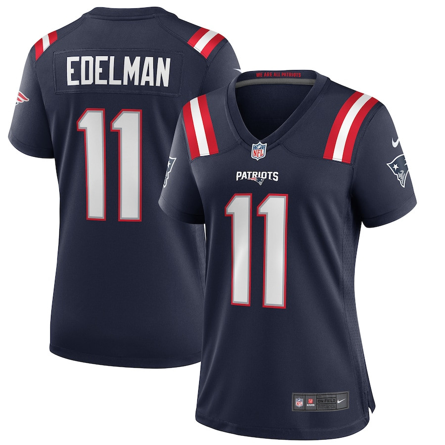 Julian Edelman 11 New England Patriots Game Navy NFL Jersey Women's