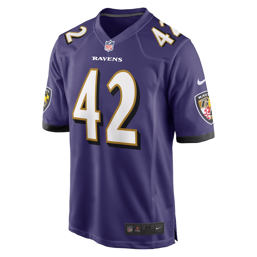Patrick Ricard 42 Baltimore Ravens Game Purple NFL Jersey Men's