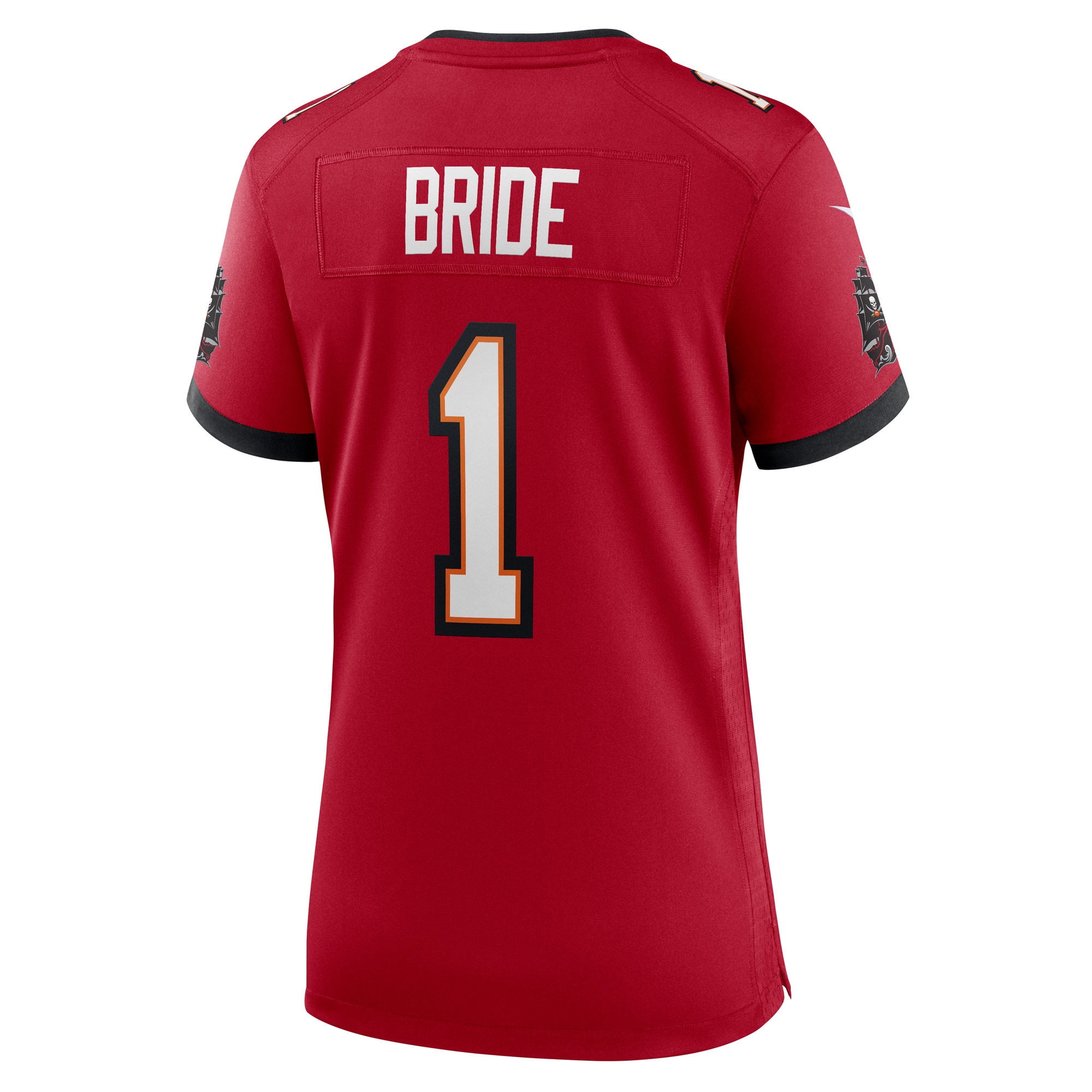 Tampa Bay Buccaneers Number 1 Bride Red Game NFL Jersey Women's
