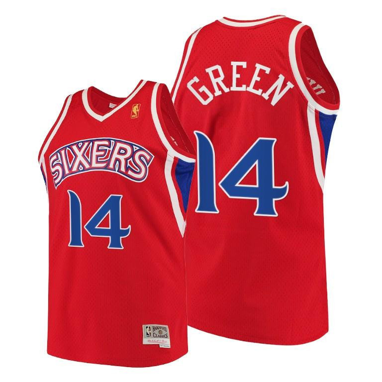 Danny Green Philadelphia 76ers Red Throwback 90s HWC Swingman NBA Jersey Men's